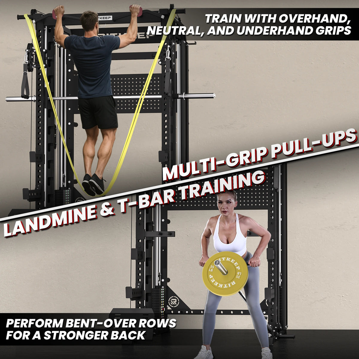 RitKeep Nimitz N1 Counterbalanced All-in-One Smith Machine