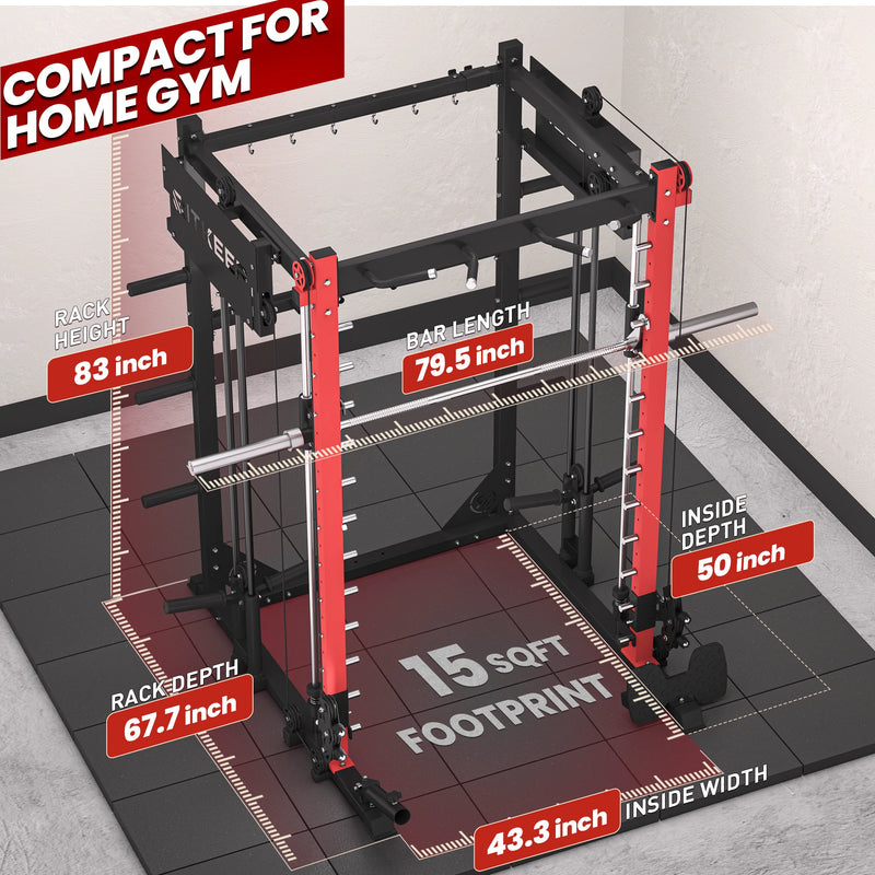 PMAX 4750 Dual Plate Loaded Multi Functional Smith Machine