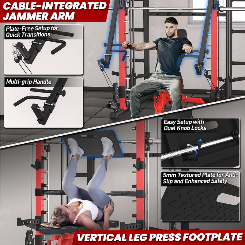 PMAX 4750 Dual Plate Loaded Multi Functional Smith Machine