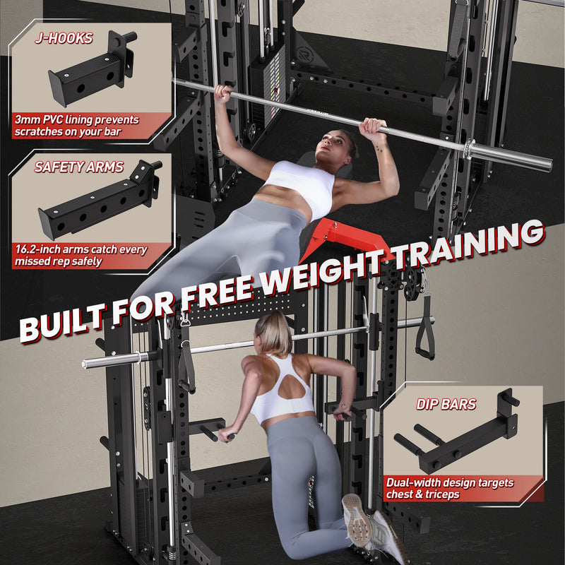 RitKeep Nimitz N1 Counterbalanced All-in-One Smith Machine