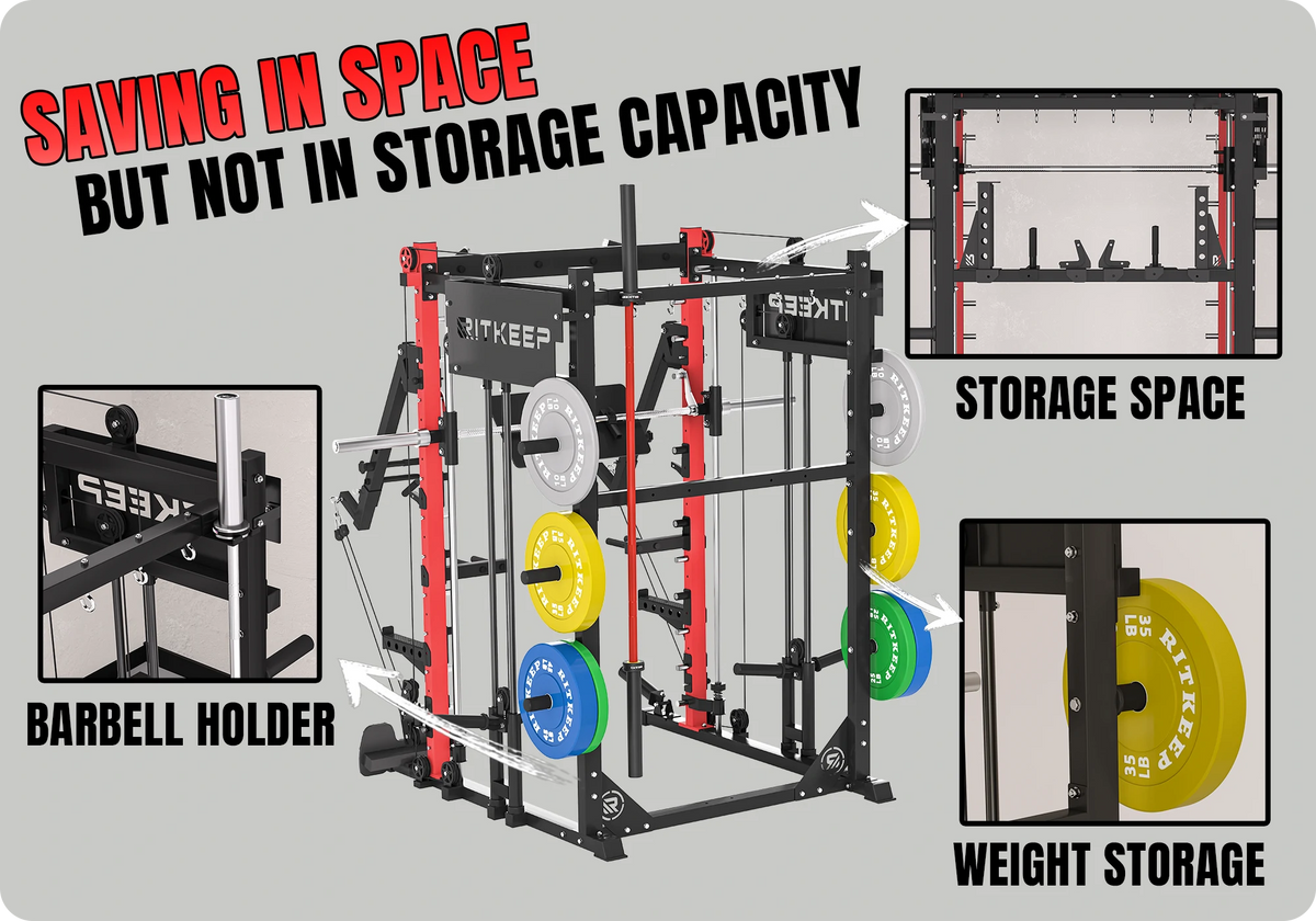 PMAX 4750 Dual Plate Loaded Multi Functional Smith Machine