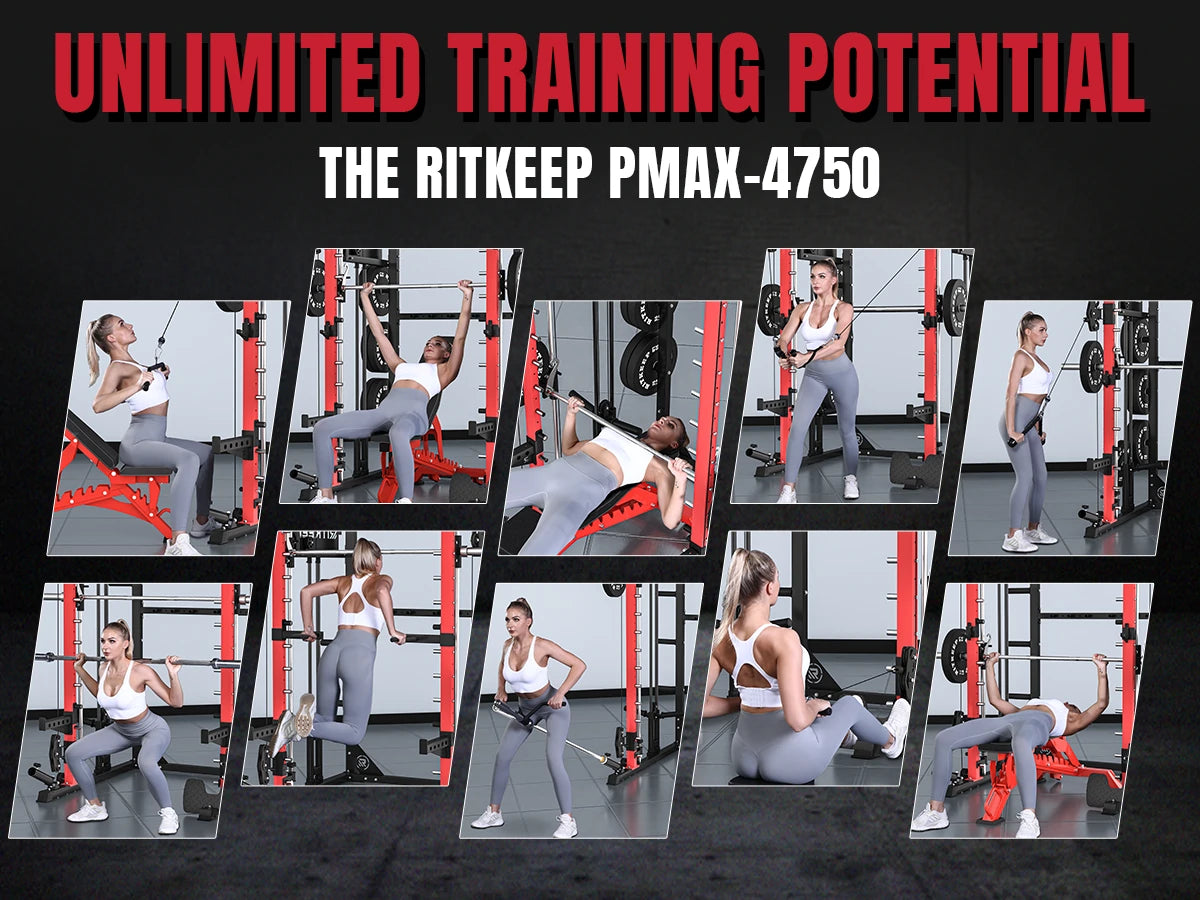 PMAX 4750 Dual Plate Loaded Multi Functional Smith Machine