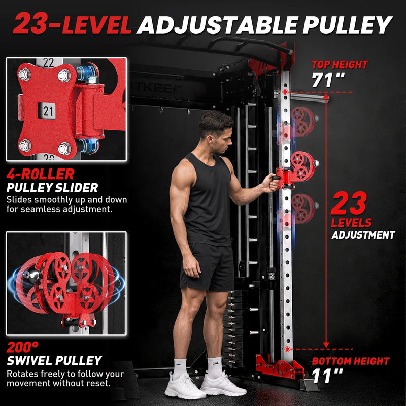 PMAX 5600 Home Gym Smith Machine - Integrated Weight System