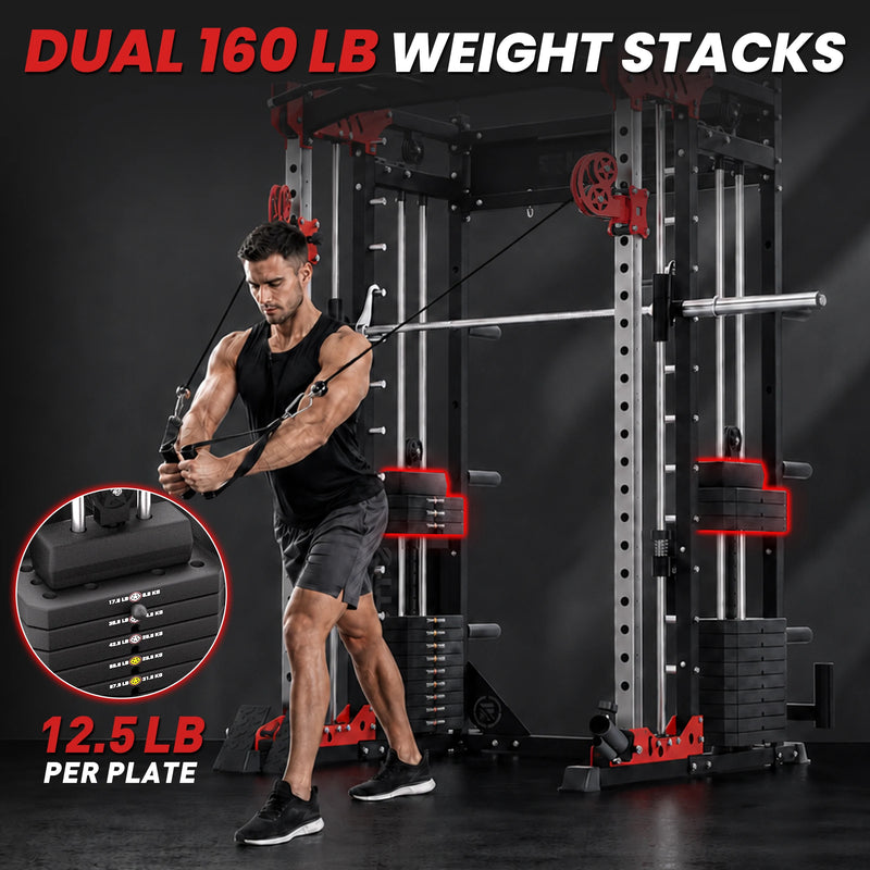 PMAX 5600 Home Gym Smith Machine - Integrated Weight System